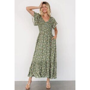 Baltic Born Green Floral Maxi Dress